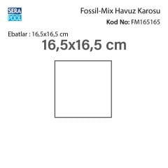 Fossil Mix (16,5x16,5 cm) Porselen Karo - m² 'si
