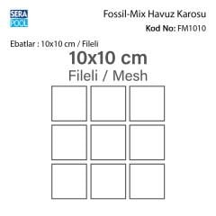Fossil Mix (10x10 cm / Fileli) Porselen Karo - m² 'si