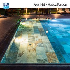 Fossil Mix (10x10 cm / Fileli) Porselen Karo - m² 'si