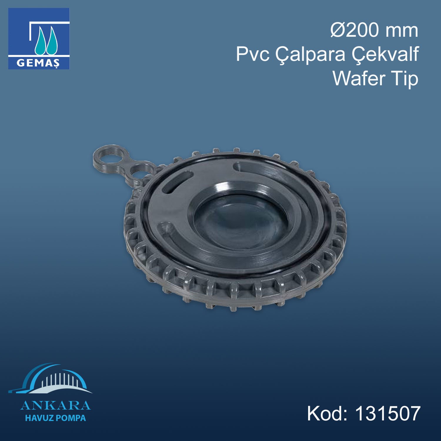 Ø200 mm Pvc Çalpara Çekvalf - Wafer Tip