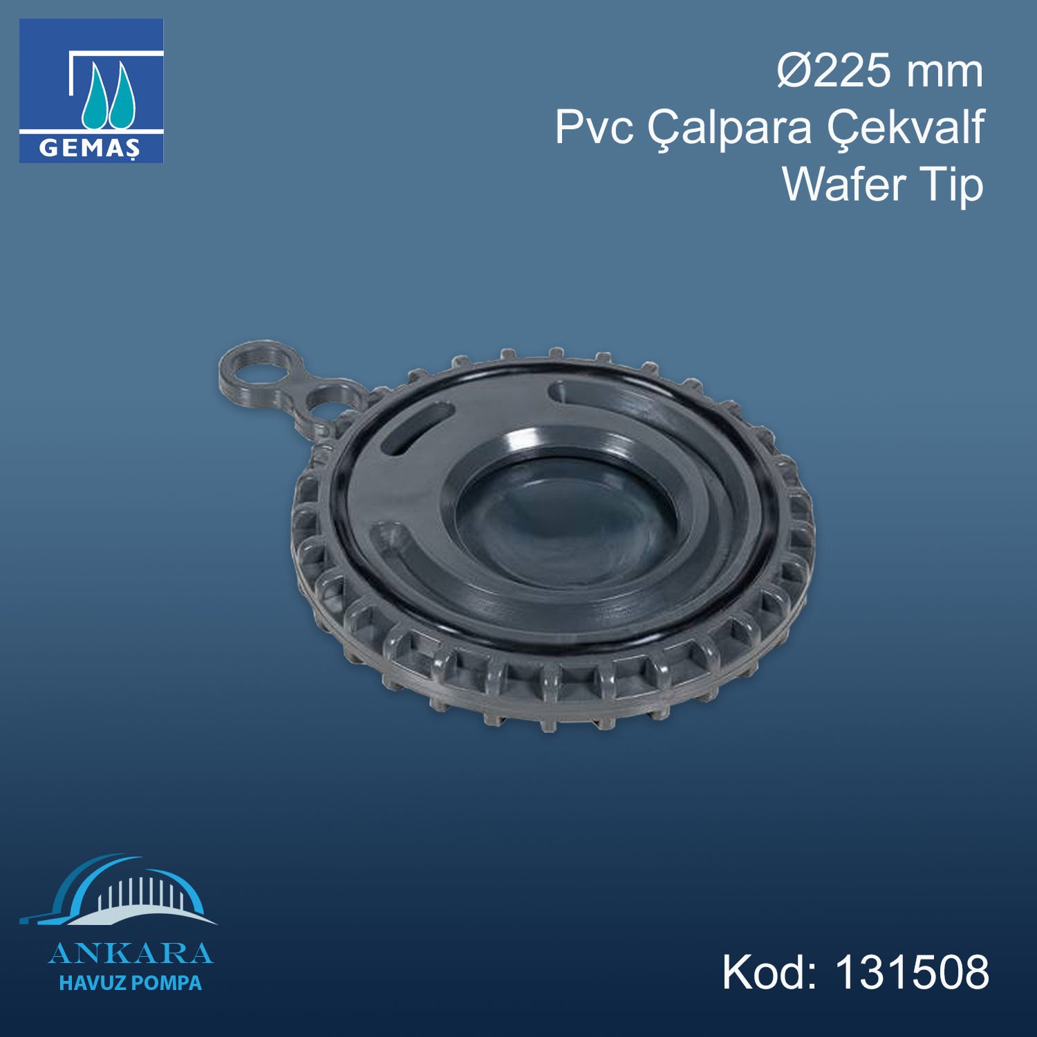 Ø225 mm Pvc Çalpara Çekvalf - Wafer Tip