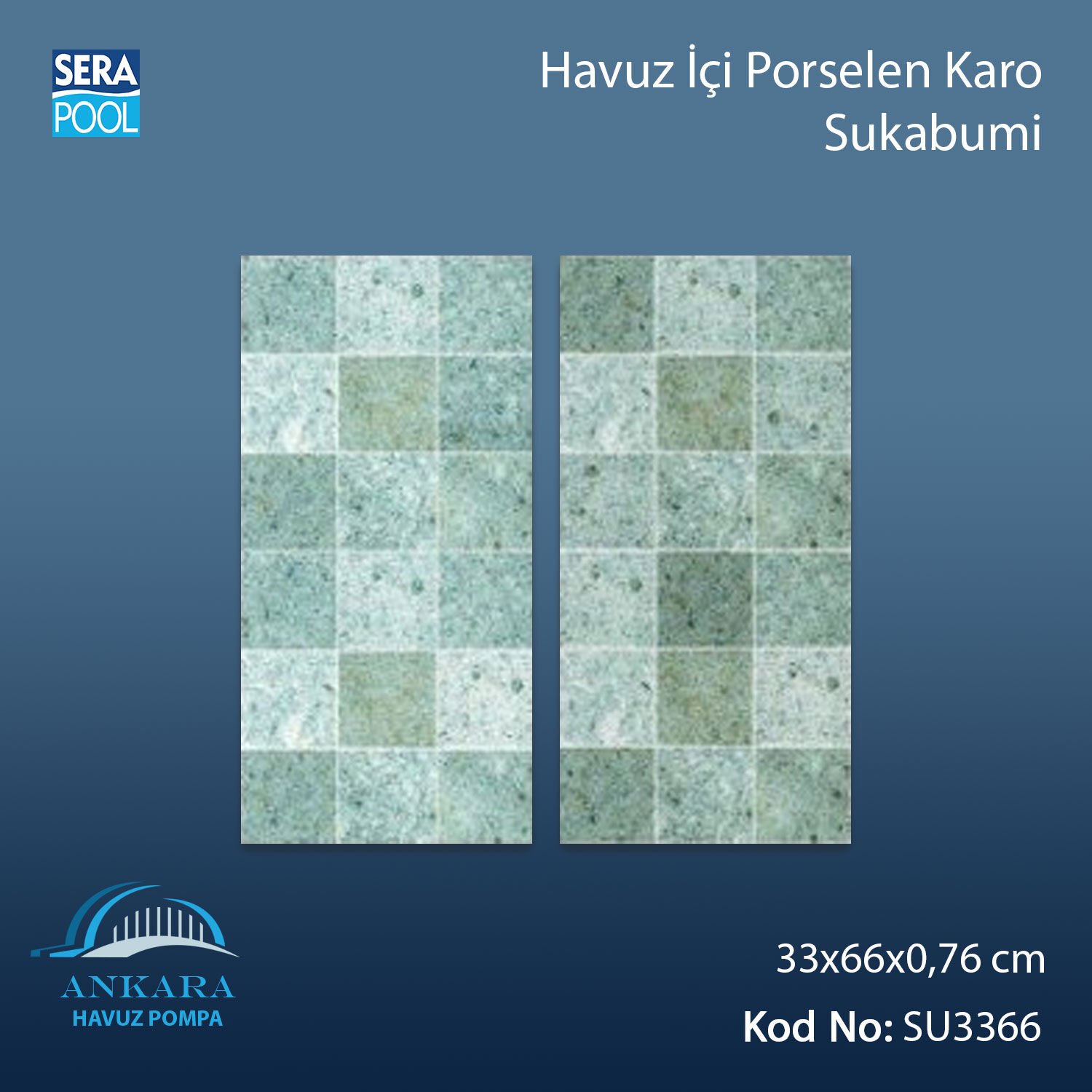 Sukabumi (33x66 cm) Porselen Karo - m² 'si