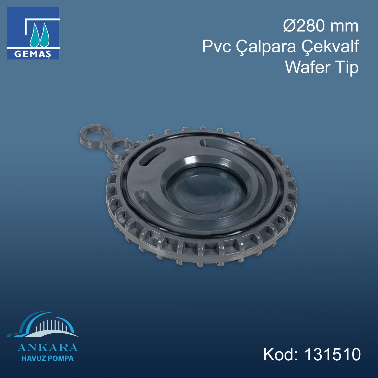 Ø280 mm Pvc Çalpara Çekvalf - Wafer Tip