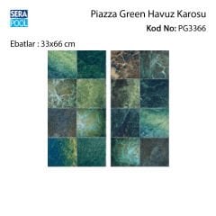 Piazza Green (33x66 cm) Porselen Karo - m² 'si