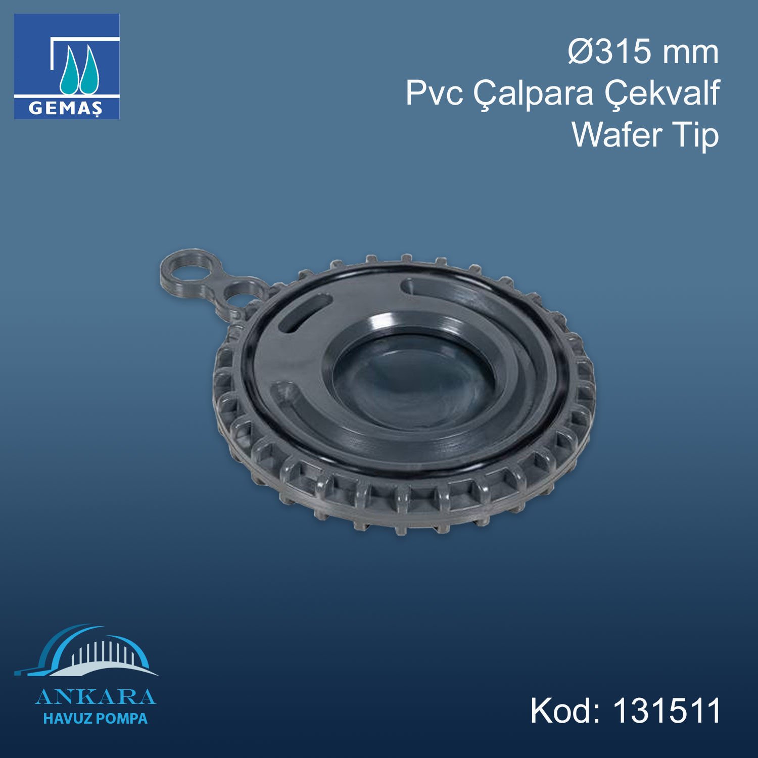 Ø315 mm Pvc Çalpara Çekvalf - Wafer Tip