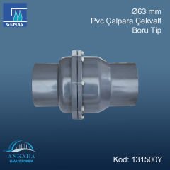Ø63 mm Pvc Çalpara Çekvalf - Boru Tip