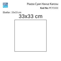 Piazza Cyan (33x33 cm) Porselen Karo - m² 'si