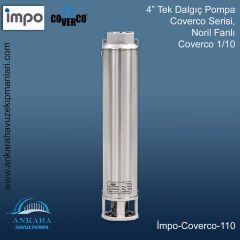 COVERCO 1/10 Tek Dalgıç Pompa, 4'' Derin Kuyu, Sondaj Pompası 0.50 Hp , 66 Mss , 1,8 m3/h