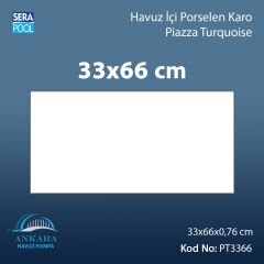 Piazza Turquoise (33x66 cm) Porselen Karo - m² 'si