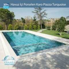 Piazza Turquoise (33x66 cm) Porselen Karo - m² 'si