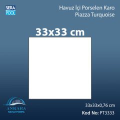 Piazza Turquoise (33x33 cm) Porselen Karo - m² 'si