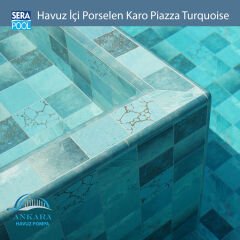 Piazza Turquoise (33x33 cm) Porselen Karo - m² 'si