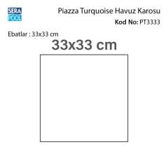 Piazza Turquoise (33x33 cm) Porselen Karo - m² 'si