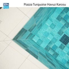 Piazza Turquoise (33x33 cm) Porselen Karo - m² 'si