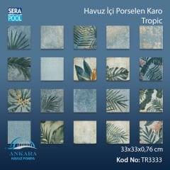 Tropic (33x33 cm) Porselen Karo - m² 'si