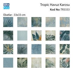 Tropic (33x33 cm) Porselen Karo - m² 'si
