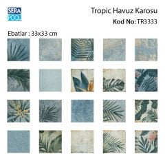 Tropic (33x33 cm) Porselen Karo - m² 'si