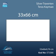 Silver Traverten 33x66x0,76 cm Teras Kaymazı - m² 'si