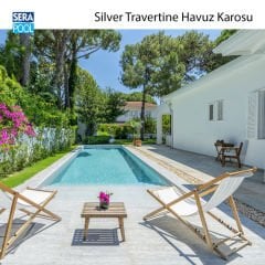 Silver Traverten 33x66x0,76 cm Porselen Karo - m² 'si