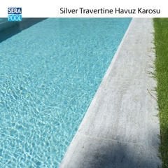 Silver Traverten 33x66x0,76 cm Porselen Karo - m² 'si