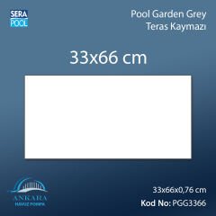 Pool Garden Grey 33x66x0,76 cm Teras Kaymazı - m² 'si
