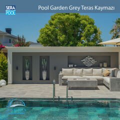 Pool Garden Grey 33x66x0,76 cm Teras Kaymazı - m² 'si