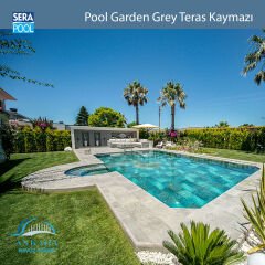 Pool Garden Grey 33x66x0,76 cm Teras Kaymazı - m² 'si