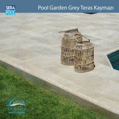 Pool Garden Grey 33x66x0,76 cm Teras Kaymazı - m² 'si