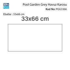 Pool Garden Grey 33x66x0,76 cm Porselen Karo - m² 'si