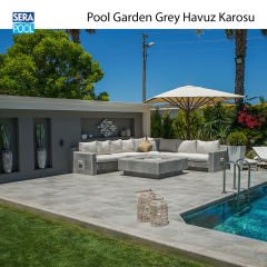 Pool Garden Grey 33x66x0,76 cm Porselen Karo - m² 'si