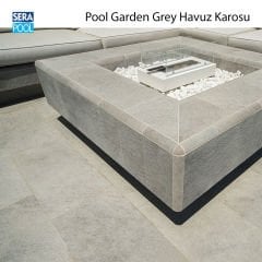 Pool Garden Grey 33x66x0,76 cm Porselen Karo - m² 'si