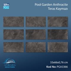 Pool Garden Anthracite 33x66x0,76 cm Teras Kaymazı - m² 'si