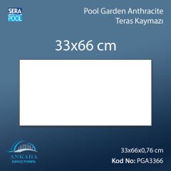 Pool Garden Anthracite 33x66x0,76 cm Teras Kaymazı - m² 'si