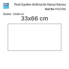 Pool Garden Anthracite 33x66x0,76 cm Porselen Karo - m² 'si