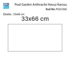 Pool Garden Anthracite 33x66x0,76 cm Porselen Karo - m² 'si