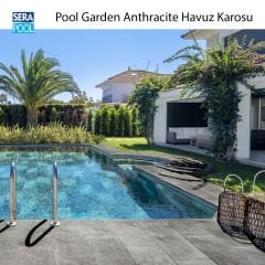 Pool Garden Anthracite 33x66x0,76 cm Porselen Karo - m² 'si