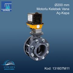 Ø200 mm Motorlu Kelebek Vana, Aç-Kapa