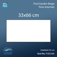 Pool Garden Beige 33x66x0-76 cm Teras Kaymazı - m² 'si