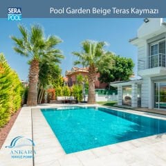 Pool Garden Beige 33x66x0-76 cm Teras Kaymazı - m² 'si