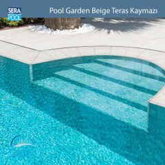 Pool Garden Beige 33x66x0-76 cm Teras Kaymazı - m² 'si