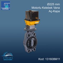 Ø225 mm Motorlu Kelebek Vana, Aç-Kapa