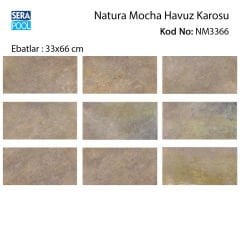 Natural Mocha 33x66x0,76 cm Porselen Karo - m² 'si