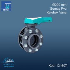 Ø200 mm Gemaş Pvc Kelebek Vana