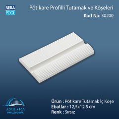 Pötikare Tutamak İç Köşe 12,5x12,5 cm Sırsız