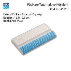 Pötikare Tutamak Dış Köşe 12,5x12,5 cm Açık Mavi