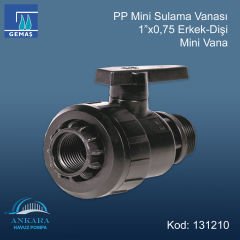 1''x0,75 Erkek - Dişi Mini Vana