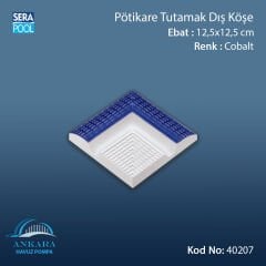 Pötikare Tutamak Dış Köşe 12,5x12,5 cm Kobalt