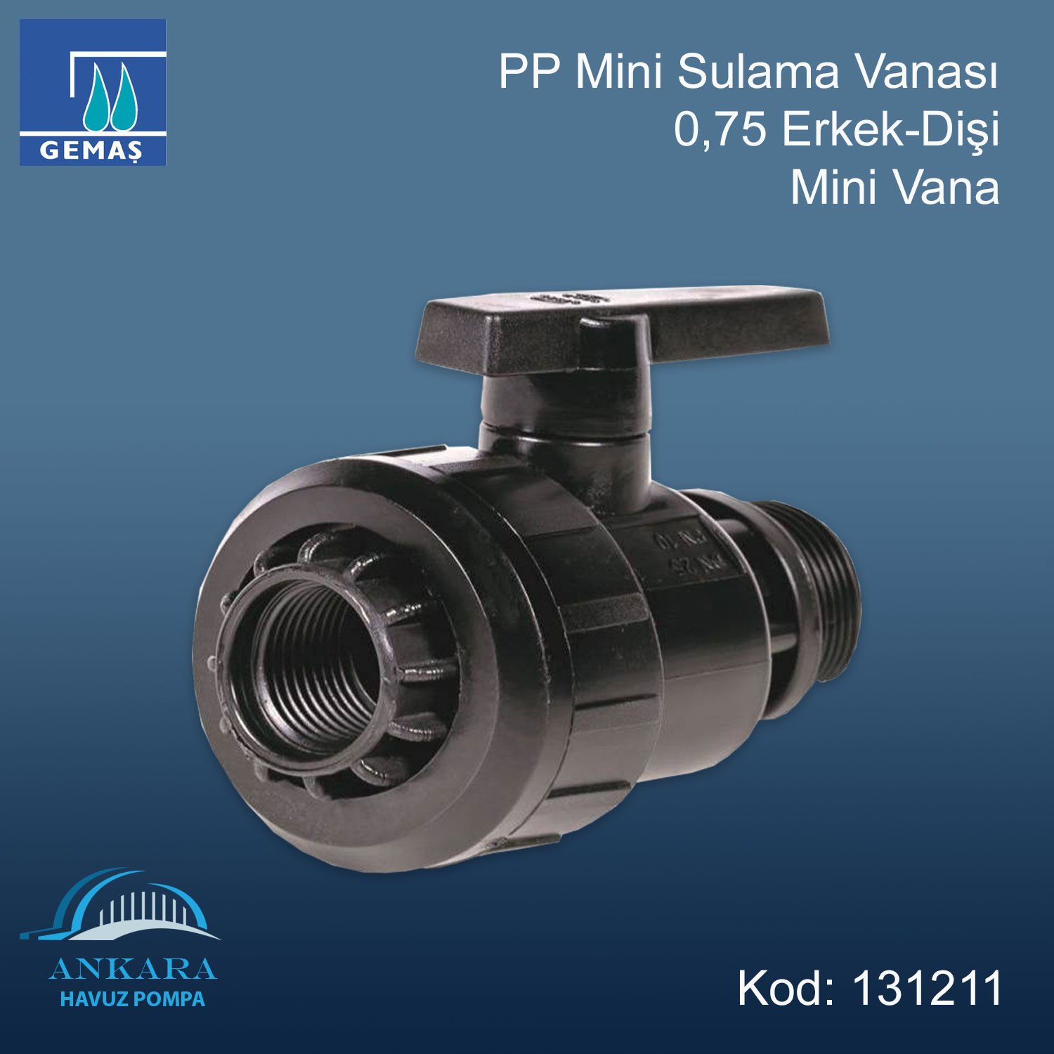 0,75 Erkek - Dişi Mini Vana