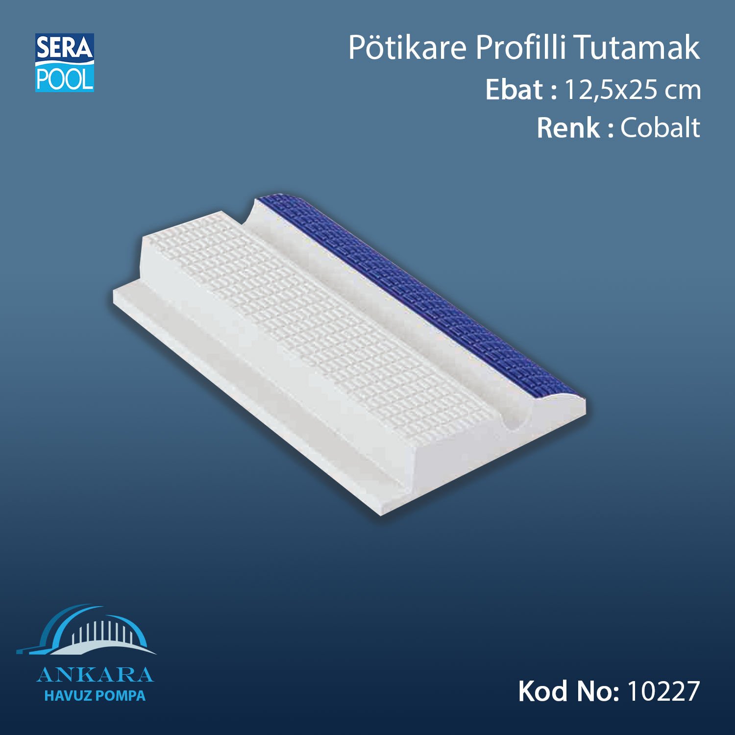 Serapool Kobalt Profilli Tutamak 12,5x25 cm (Pötikare)