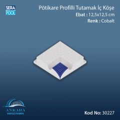Pötikare Profilli Tutamak İç Köşe 12,5x12,5 cm Kobalt